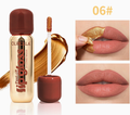 Matte Gold Peel-Off Lip Liner Pen | Waterproof Long-Lasting Tinted Lip Stain, Golden Stripping Lip Mask & Gloss 2-in-1